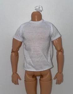 Barbie Ted Lasso Collector Ken Fashion Doll Outfit Solid White Plain T-Shirt Tee - Picture 1 of 5