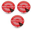 3x German Energy Dark Chocolate SCHO-KA-KOLA Caffeine Cola Nut 100g Tin Can MRE