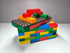 LEGO DUPLO Steinebox 2x2 2x4 2x8 2x10 Bausteine + 4x8 8x16 Platten - 124 Steine - Bild 1 von 9