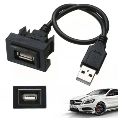 For Toyota Car Dashboard Flush Mount USB Male to Female Extension Cable Adapter - Image 1 of 4