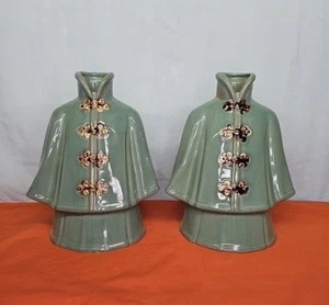 Set vaso kimono abito orientale vasi salvia cinese tesori del mondo asiatico 9'' - Foto 1 di 13
