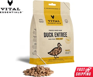 Vital Essentials Freeze Dried Raw Dog Food Duck Entree Mini Nibs Protein 5.5 Oz - Picture 1 of 6