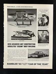 1963 AMC Rambler Classic "Car of the Year" vintage 8.5 x 11 inch print ad - Picture 1 of 1