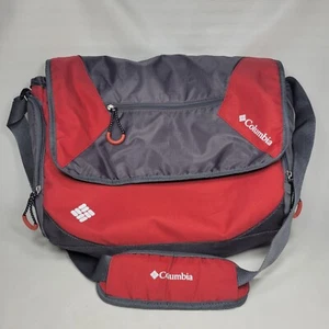 Columbia Messenger Diaper Bag Organizer Traveler Carrier RED/GRAY *Some Damage - Picture 1 of 9