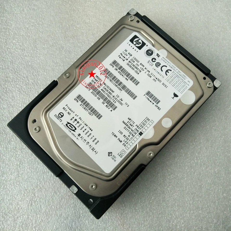 HP MAU3036NP 365699-004 15000 rpm 36.4GB 36G 68-pin SCSI hard drive - Image 1 of 2