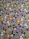 Tsum Tsum Mickey Minnie Mouse Gray HALLOWEEN Cotton Flannel Fabric~Disney~BTY