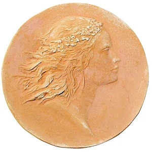 The Spring Decorative Panel In Italian Terracotta Home Garden Ø 36Cm - Picture 1 of 2