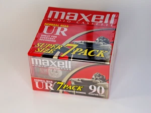 Maxell Audio Cassette Tapes Normal Bias UR 90 Minuten 7er Pack Neu Versiegelt - Bild 1 von 3