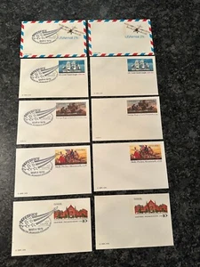 10 Domestic Rate Postal Cards, 5 of them are stamped Milwaukee Aerospace 4/1979 - Bild 1 von 3
