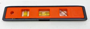JOHNSON LEVEL Torpedo 9 Inch 3 Vials Structo-Cast USA 7500B-ORANGE - Picture 1 of 3