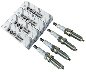 ALFA ROMEO GIULIA STELVIO 2.0 TURBO SET OF 4X SPARK PLUGS NEW GENUINE 50051491 - Picture 1 of 5