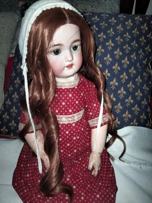 Poupée Ancienne belle Perruque T 7 /8 Parfait État  - Photo 1/4