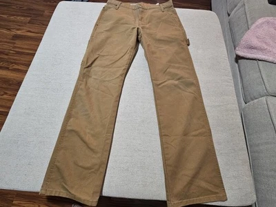 Dickies FLEX Carpenter Work Pants Brown Duck Canvas Regular Fit 32x32 DP80L - Image 1 of 4