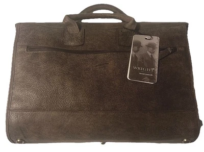 Wright Brothers Leather Compact Zippered Briefcase Certificate of Authenticity - Image 1 of 4