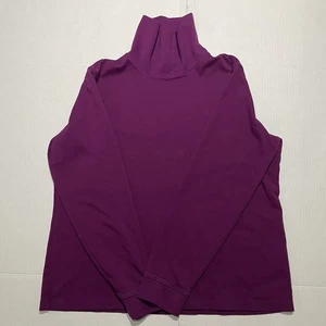 Ll Bean Women’s Purple Turtleneck Sweater Size Large Regular - Picture 1 of 6