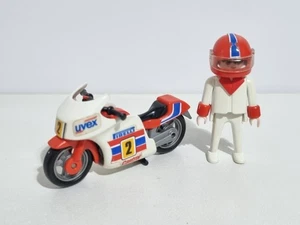 Playmobil 3303 Antiguo Piloto Moto Motocicleta Motorista Carrera Circuito - Bild 1 von 2