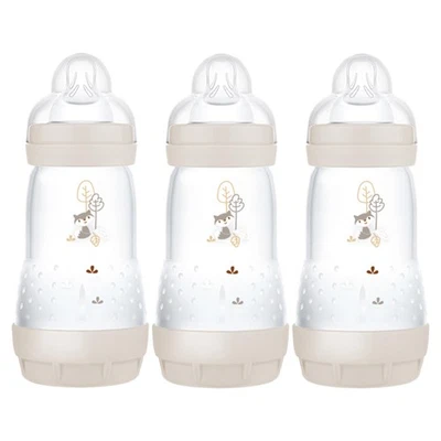 Biberón anticólicos autoesterilizante Babyprice 260 ml paquete de 3 colores neutros Foto 1 de 4