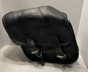 Willie & Max 58701-20 Braided Saddlebag Black Leather Motorcycle Assecories - Bild 1 von 10