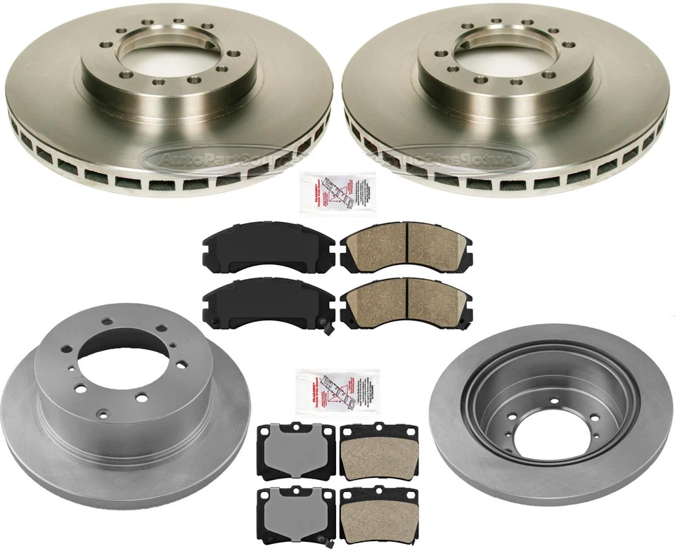 Rotores e pastilhas frontais e Rr para 1997-2004 Montero Sport base modelo 15" aros 296MM - Imagem 1 de 4