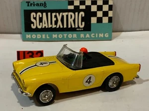 Slot Car SCX Triang Scalextric C-83 Sunbeam Tiger #4 Yellow - Picture 1 of 6