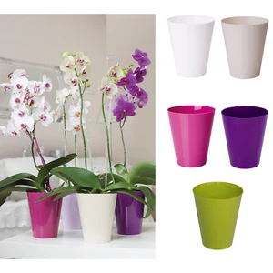 Orchideentopf Rund Übertopf Pflanzentopf Blumentopf Orchidee 5 Farben - Bild 1 von 25
