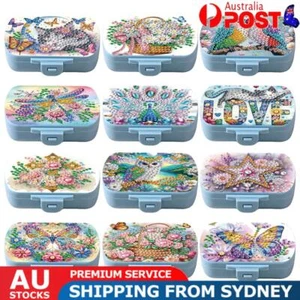 5D DIY Diamond Painting Dot Pill Case Diamond Art Pill Storage Box for Beginners - Picture 1 of 48