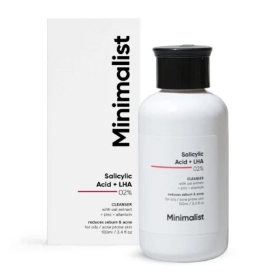 Minimalist 2% ácido salicílico lavagem facial para pele oleosa acne ou espinhas 100ml - Imagem 1 de 4