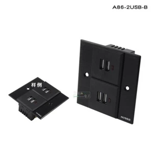 1Pcs 86-type wall 2-bit USB module panel 250V16A/5V2100mA 5-hole power plug hifi - Picture 1 of 12