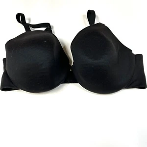 Cacique 38DD Backsmoother Lightly Lined Full Coverage Bra Solid Black #2397 - Picture 1 of 15
