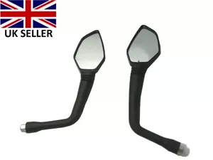 SIDE REAR VIEW MIRROR SET LONG ROD BEST FITS FOR KTM DUKE 200 ADVENTURE 390 2020 - Picture 1 of 2
