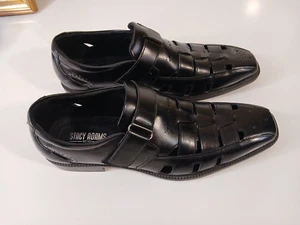 Stacy Adam’s Black Closed Toe Fisherman Style Dress Shoe Men’s 9M - Picture 1 of 12
