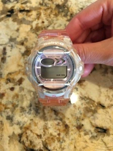 Baby G Casio Damenuhr rosa wasserdicht 200 M Alarm Chronograph - Bild 1 von 6