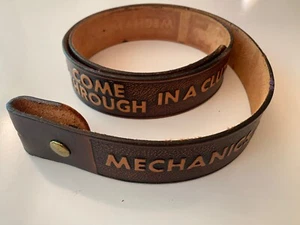 Mechanics Come Through In a Clutch Leather Belt 46''No Buckle Wrecker Tow Truck - Picture 1 of 8