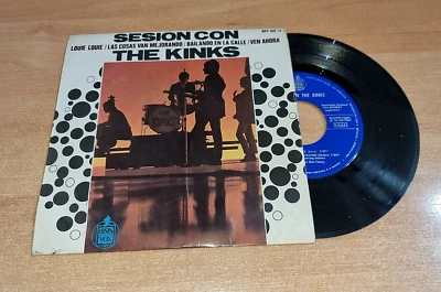 THE KINKS Sesion con The Kinks  Louie Louie +3 VERY RARE SPAIN 7" EP VINYL 1965 - Image 1 of 3