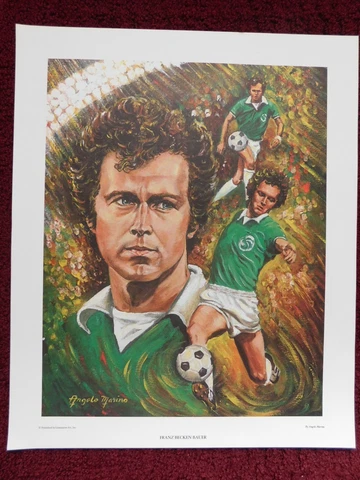 FRANZ BECKENBAUER [NY COSMOS] COLOR POSTER - HEAVY ART STOCK - 19" x23" - MINT Cover