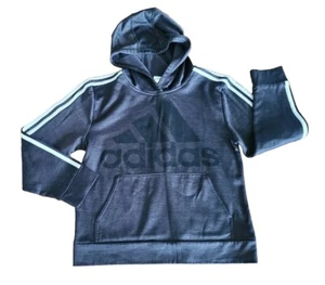 Adidas Atlético Correr Sudadera con Capucha Pullover Chaqueta Niño Talla M 10-12 Gris Carbón - Imagen 1 de 5