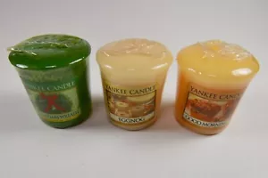 3x YANKEE Candle Votive 3 different Christmas Scents 2 retired - Picture 1 of 4