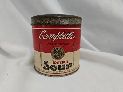 VINTAGE 1993 CAMPBELL'S TOMATO SOUP BRISTOL WARE TIN BOX COMPANY SMALL TIN CAN - Image 1 of 4