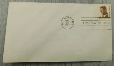 First Day Of Issue Brookline MA 1967 John F Kennedy Stamp Posted Envelope Cover - Image 1 of 4
