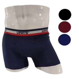 Levi's Men's Boxer Briefs 3-Pack Pouch Cotton Stretch Black Burgundy Navy - Picture 1 of 11