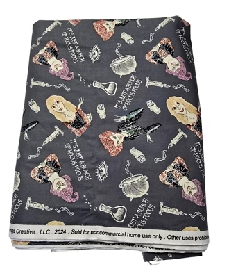 Disney Pociones de Brujería Tela Hocus Pocus Sanderson Hermanas 4 yardas 33 pulgadas/43" W Foto 1 de 4