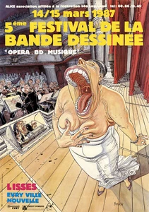 BOUCQ AFFICHE 5ème FESTIVAL DE LA BANDE DESSINÉE LISSES ÉVRY 1987 - Picture 1 of 1