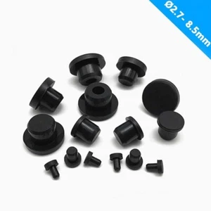 Gummistopfen Ø2,7- 8,5mm, Blindstopfen Gummi,Lochkappen Abdeckstopfen,  Schwarz - Picture 1 of 9