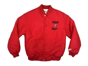 Vtg 90s UNLV LAS VEGAS RUNNIN' REBELS Red COLLEGE SWINGSTER JACKET Coat YOUTH L - Picture 1 of 7
