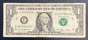August 13th 2007 Birthday Anniversary Bill $1 US Dollar Note *L@@K*. 08 13 2007 - Picture 1 of 2