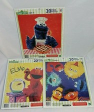 Sesame Street tray puzzles Cookie Monster Elmo Ernie and Bert new package