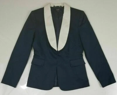 Alex Marie Feminino Novo $139 Terno Casaco Jaqueta Separada Cardigã Blazer Pequeno Azul Marinho - Imagem 1 de 4