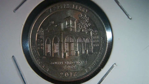 2016P 25C HARPERS FERRY gutter DIE CHIP ERROR/VARIETY Cover