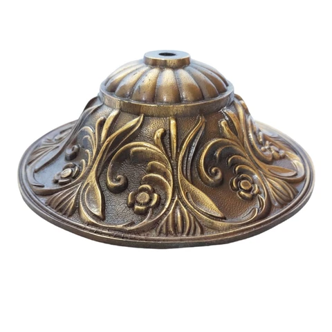 Vintage Antique Brass Large rose for part of Chandelier Ceiling patterned Cover
