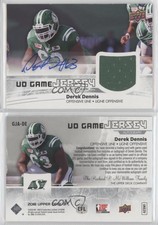 2018 Upper Deck CFL UD Game Jersey Auto Derek Dennis #GJA-DE Auto